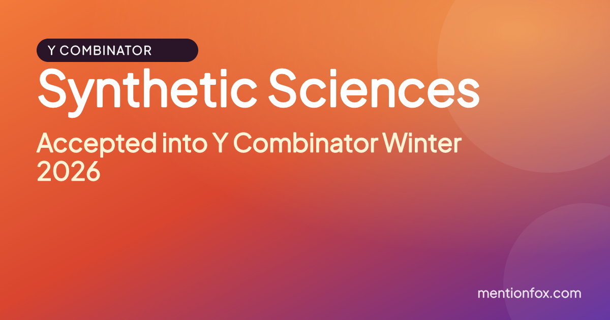 Synthetic Sciences: Accepted into Y Combinator Winter 2026