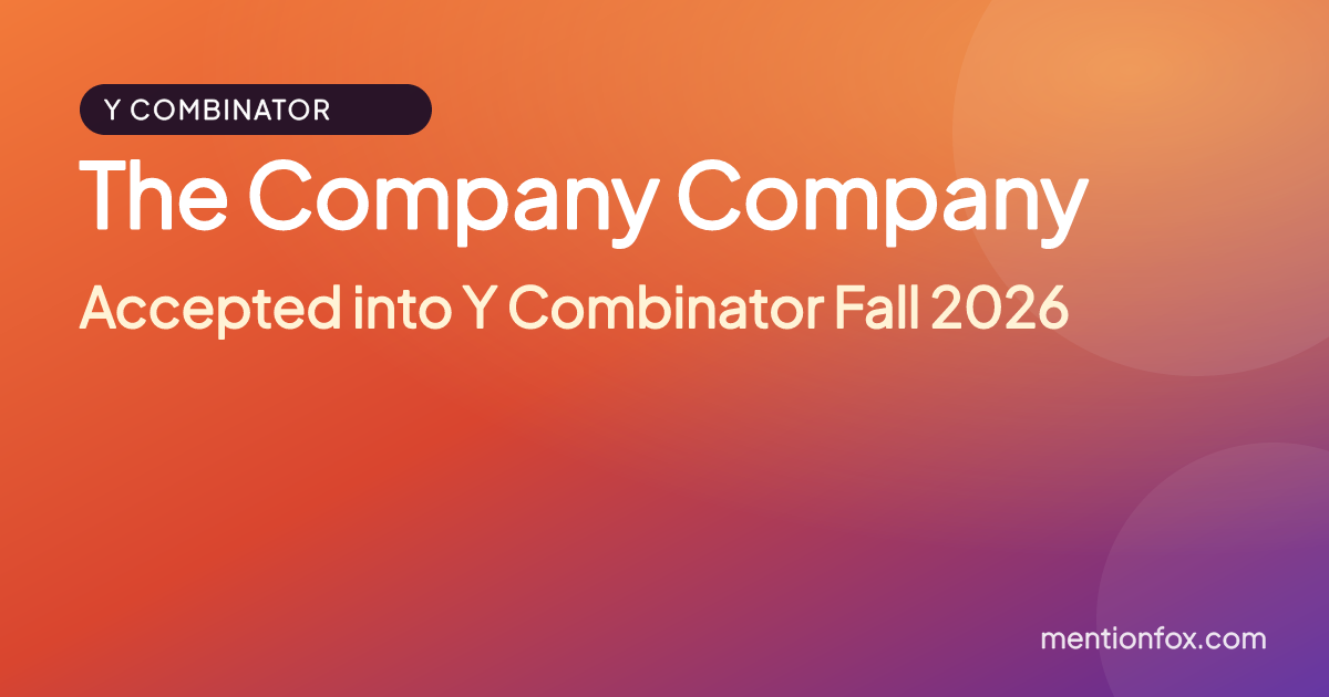 The Company Company: Accepted into Y Combinator Fall 2026