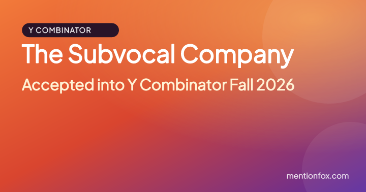 The Subvocal Company: Accepted into Y Combinator Fall 2026