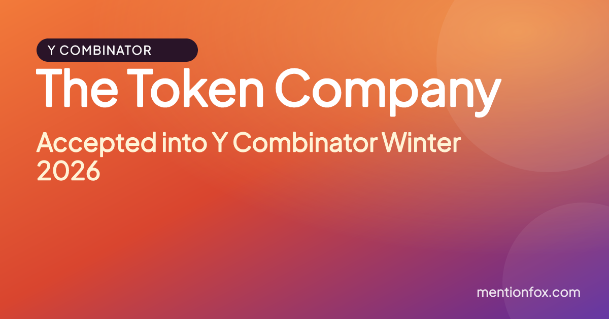 The Token Company: Accepted into Y Combinator Winter 2026