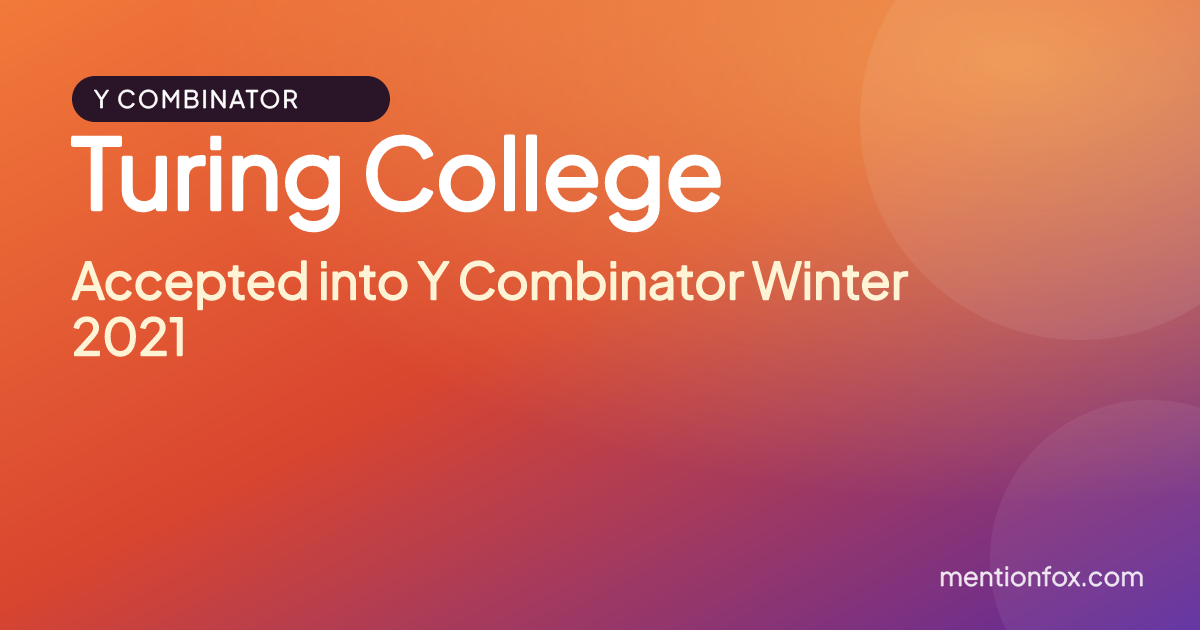 Turing College: Accepted into Y Combinator Winter 2021