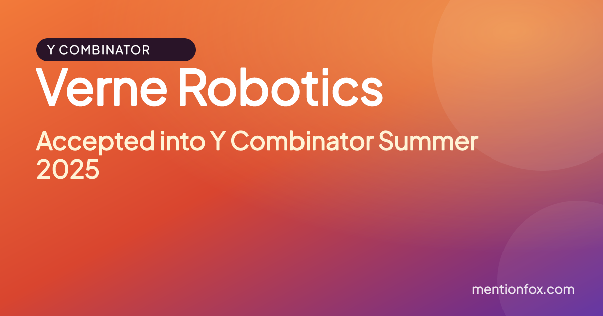 Verne Robotics: Accepted into Y Combinator Summer 2025