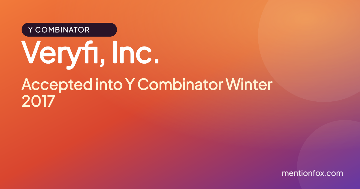 Veryfi, Inc.: Accepted into Y Combinator Winter 2017