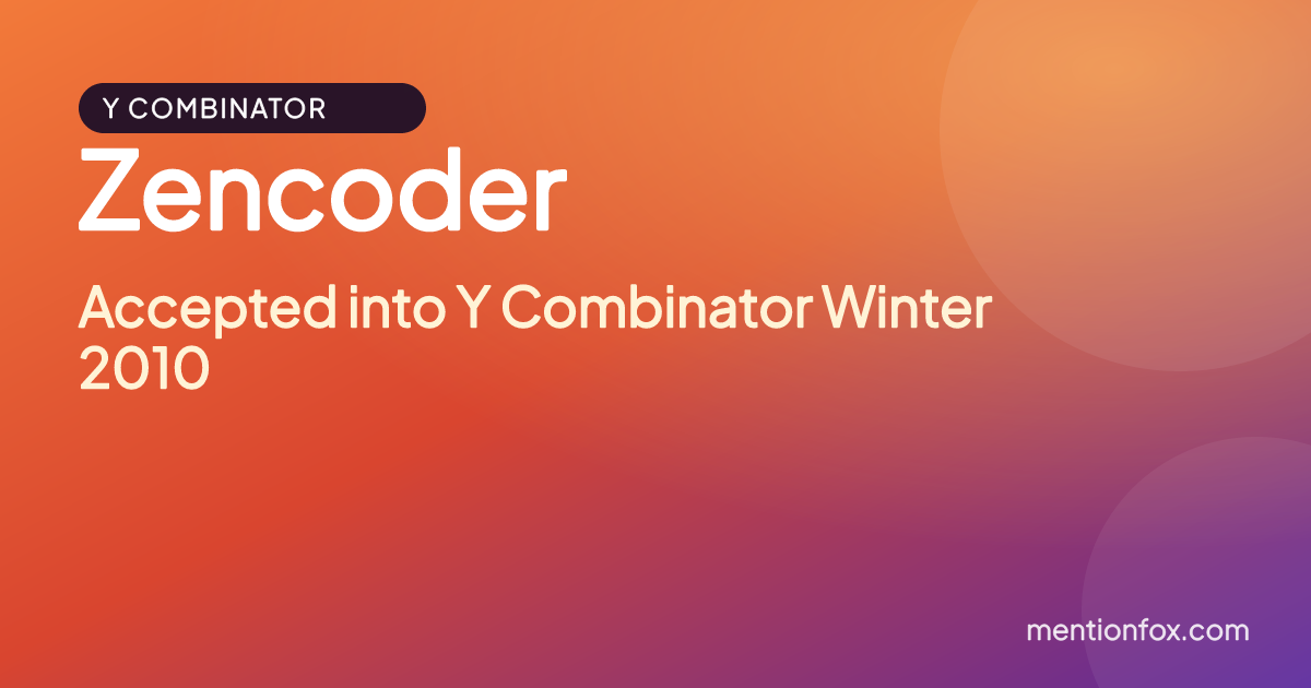 Zencoder: Accepted into Y Combinator Winter 2010