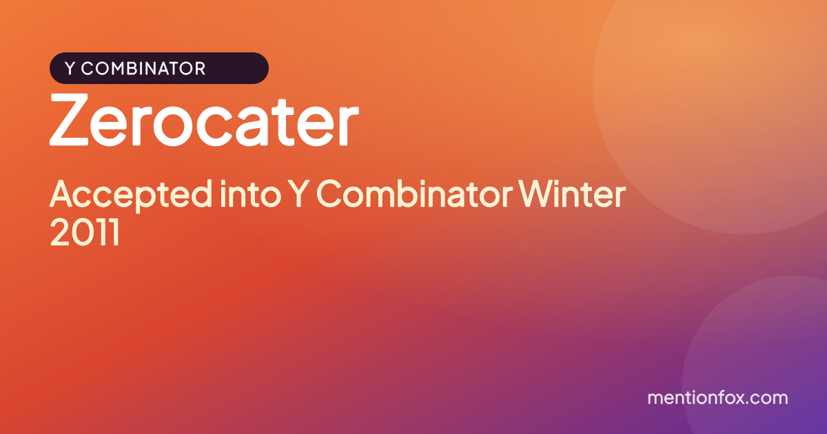 Zerocater: Accepted into Y Combinator Winter 2011