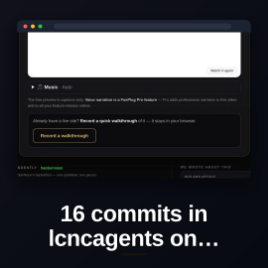 Launch card FoxPlug generated for foxplug.com from a week of commits