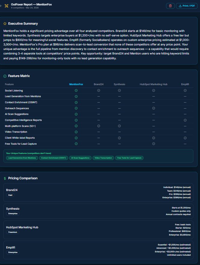 OutFoxer Report